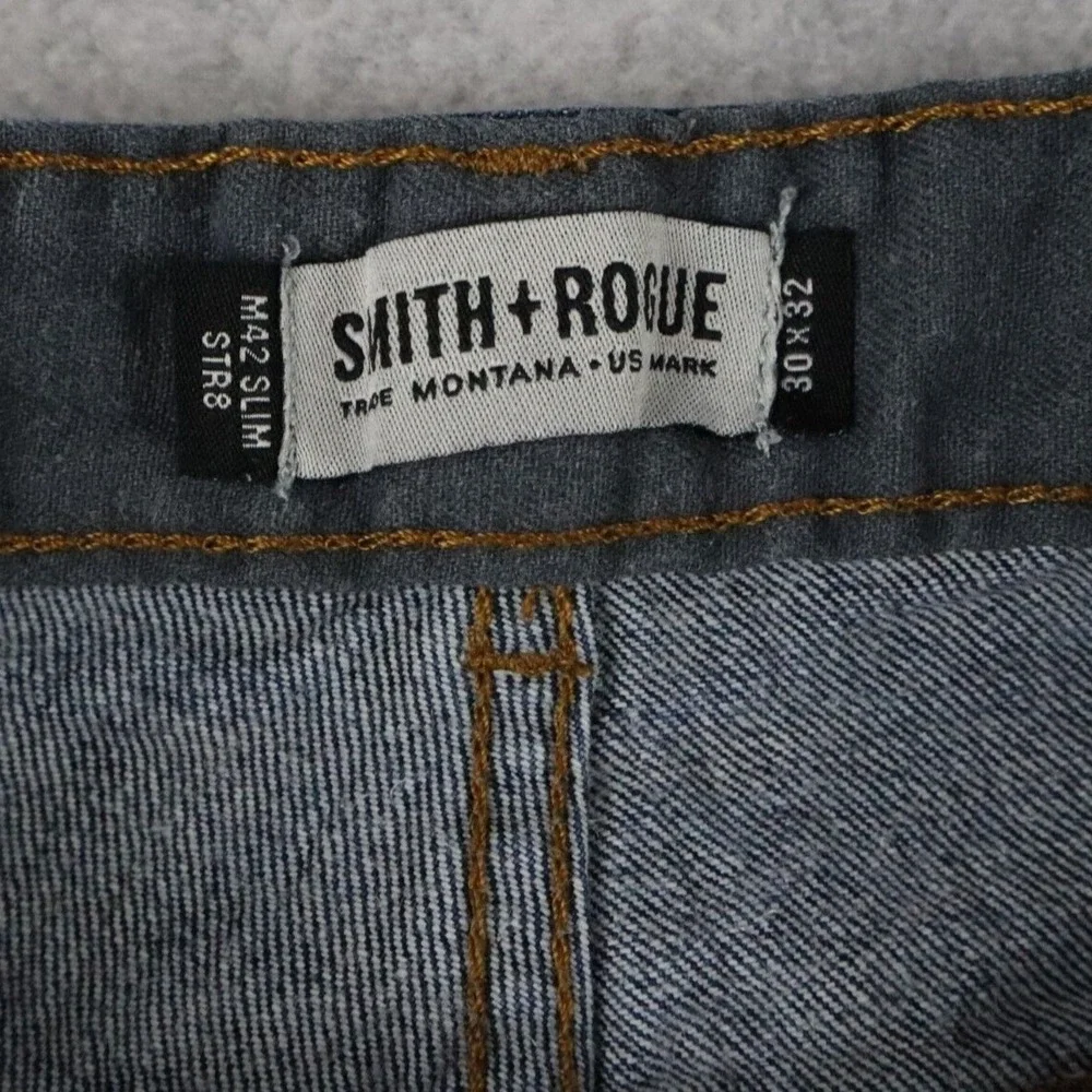 Smith + Rogue Jeans Mens‎ 30x32 M42 Slim STR8 Stretch Flex 5-Pocket Denim Blue